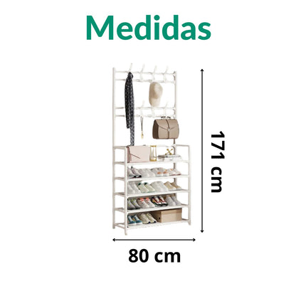 Perchero y zapatero 5 plantas 80×29,5x171cm