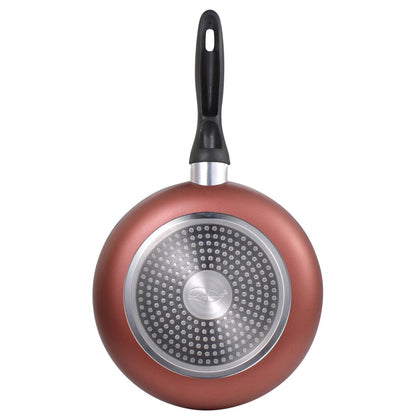 Juego de 3 sartenes rosa Ø16/20/24 y batería de cocina 5 pzs San Ignacio Aluminio prensado y acero inox. Apto para inducción