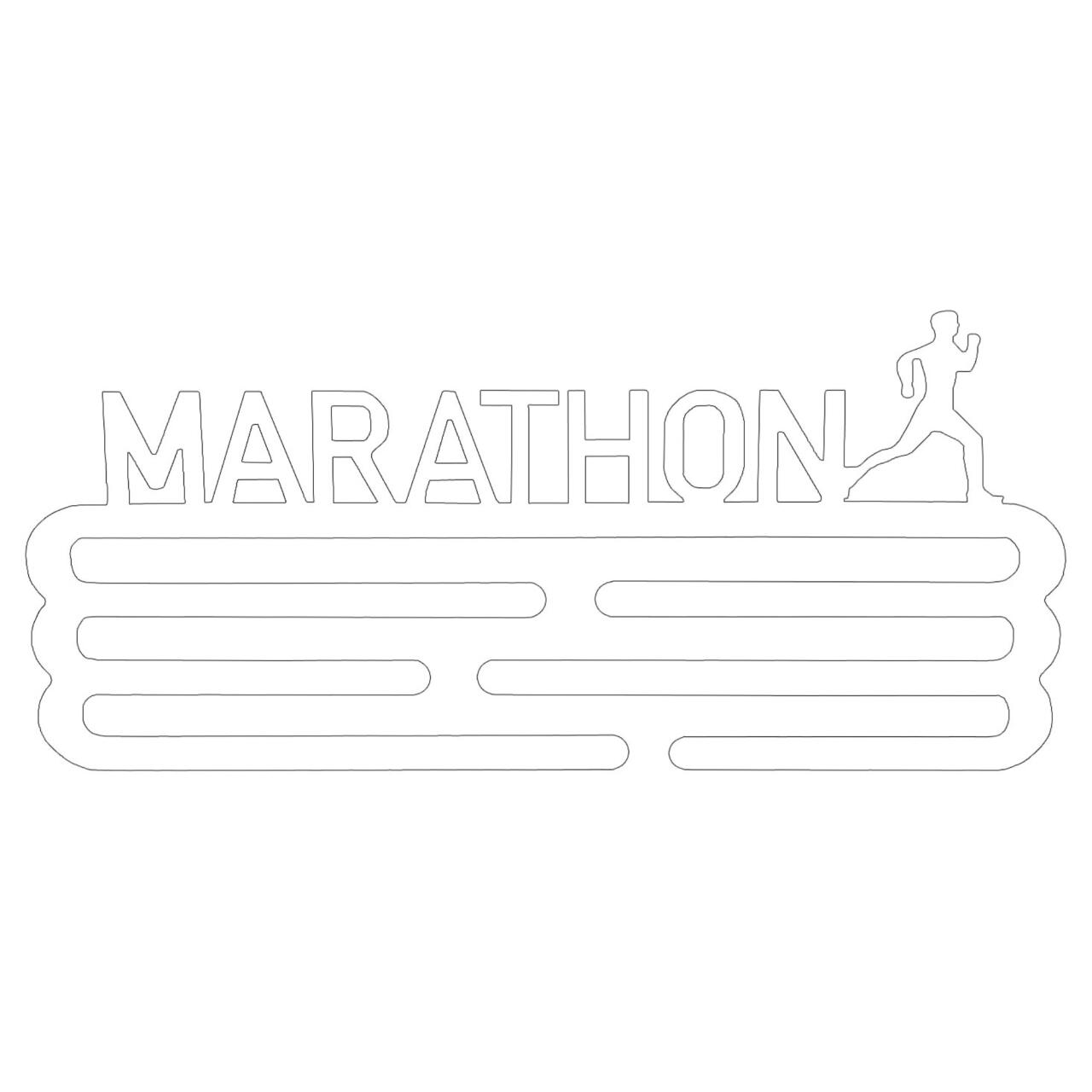 Well Home Medallero Maratón para 15 Medallas - 30x13,5cm - El Regalo Perfecto para Runners
