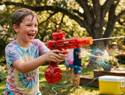 Pistola de agua con batería