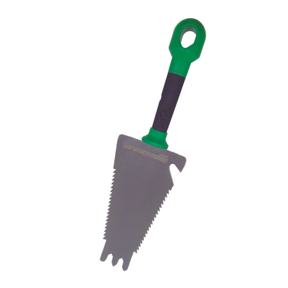 Root digger: 4 en 1 que combina pala, rastrillo, sierra y abrebotellas
